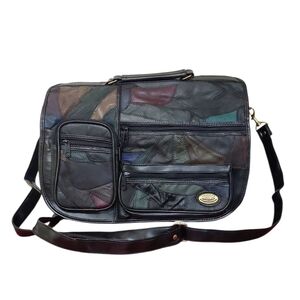 Vintage Multicolor Patchwork Computer Travel Bag